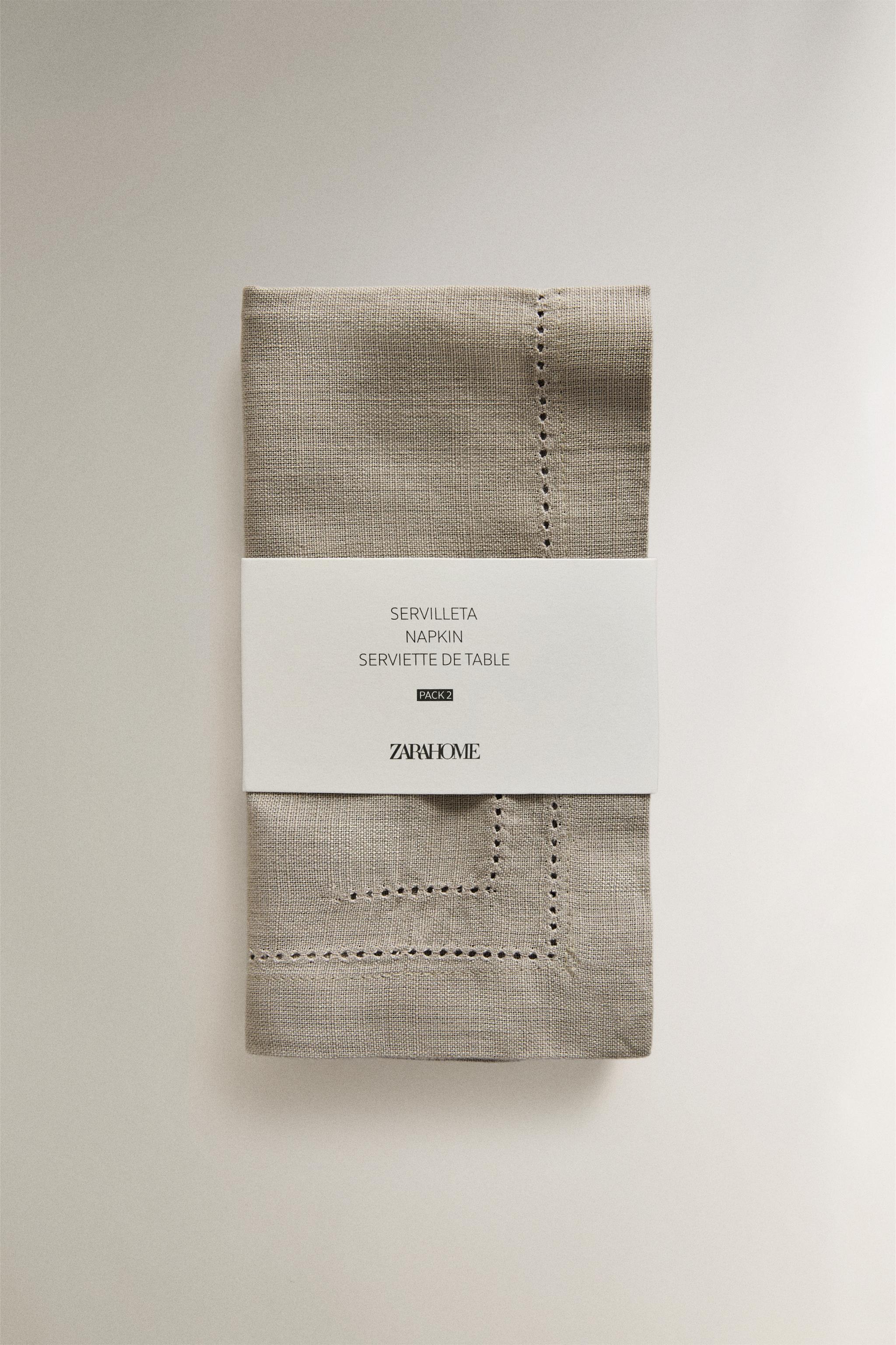 HEMSTITCHED COTTON NAPKIN PACK (PACK OF 2)
